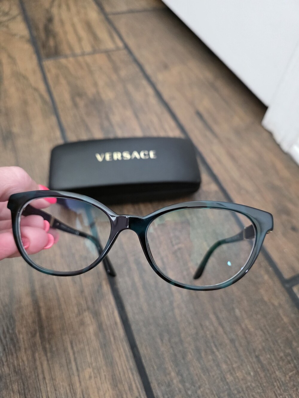 Versace Women's Eye Gasses Black Gold Green